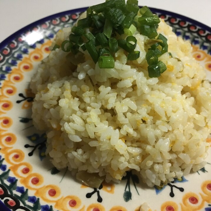 !時短!高菜と卵の炊き込みごはん!